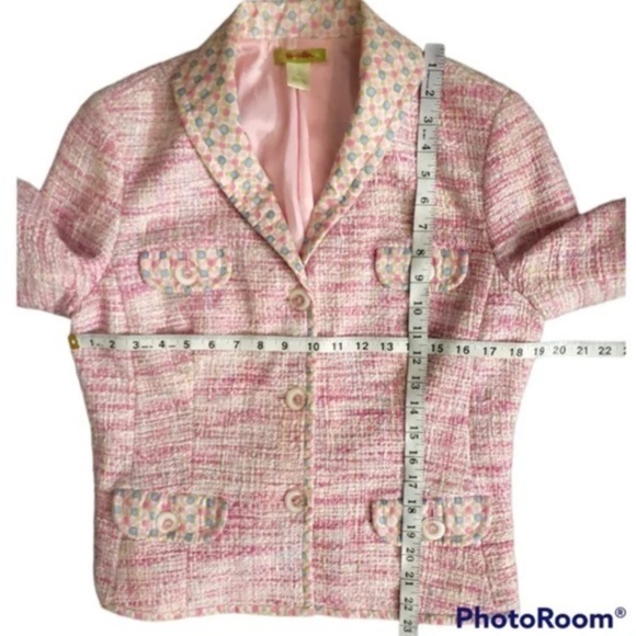 Sigrid Olsen Jackets & Coats Super Cute Pink Tweed Jacket size 10 NWT - Picture 3 of 3